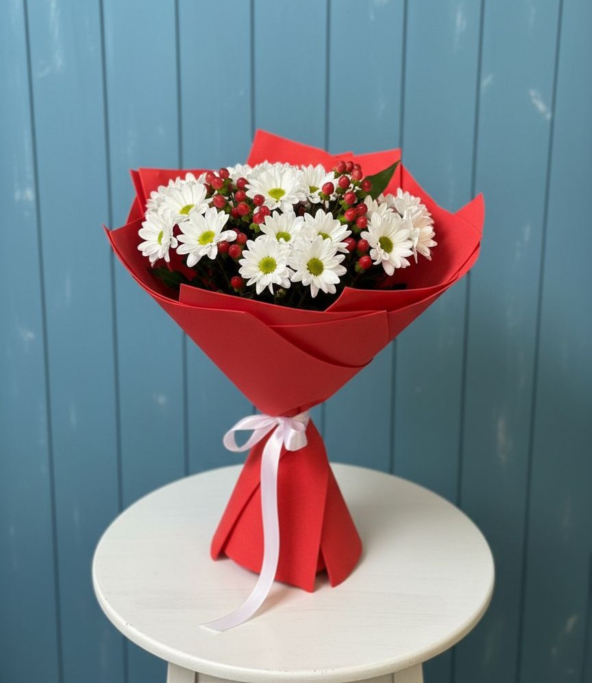 Букет цветов из: Хризантемы в Ильино-Поляна