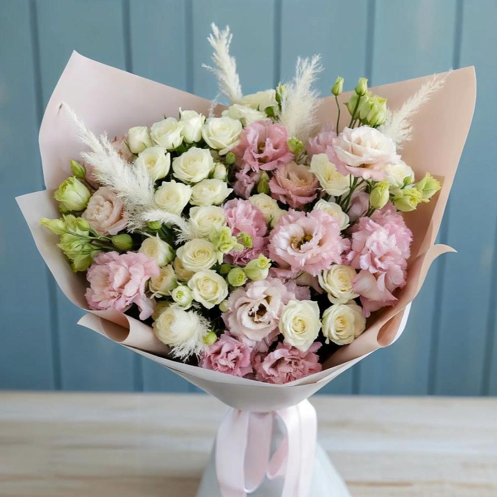 Букет цветов из: Альстромерии и Розы в Ильино-Поляна