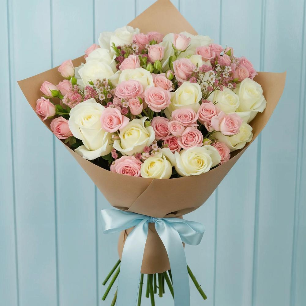 Букет цветов из: Розы в Ильино-Поляна