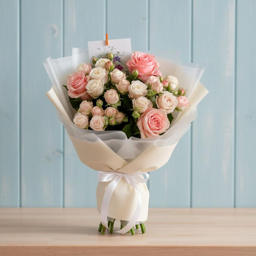 Букет цветов из: Розы в Ильино-Поляна