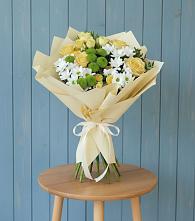 Букет цветов из:  Хризантемы и Розы в Ильино-Поляна