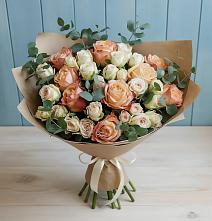 Букет цветов из:  Альстромерии и Розы #REPLACE_PRED# Ильино-Поляна