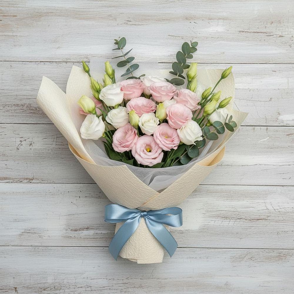 Букет цветов из: Лизиантусы в Ильино-Поляна